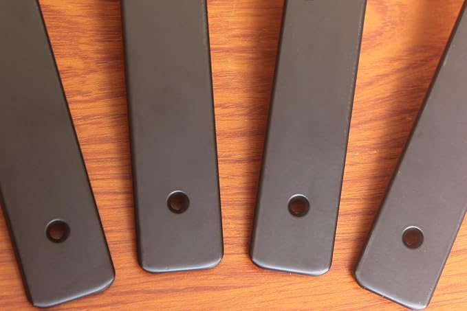 8 Pack - 7 inch Black Hidden L Shelf Bracket Iron Floating Shelf Brackets - Image 5