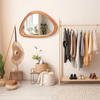 MAGFLERUM Irregular Wall Mirror, 30 * 20 inch Asymmetrical Wood Mirrors - Image 6