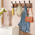 Kuhome 2pcs Coat Rack Wall Mount Wooden Hat Rack - Image 5