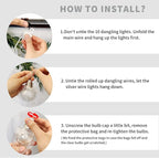 YOLIGHT Wishing Ball Curtain Lights 200 LED Window Curtain String Lights - Image 8