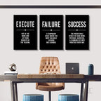 Framed Canvas Wall Art Success Quote, Office Wall Art, Positive Motivational - Image 2
