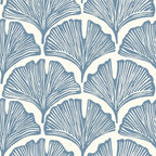 Tempaper x Novogratz Waverly Blue Feather Palm Removable Peel and Stick by TempaperCo