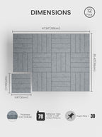 Bumusty Large Cork Board Alternative-48 x 36" Felt Bulletin Board Tiles - Image 2