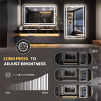 LOAAO 62"x36" LED Bathroom Mirror - Image 3