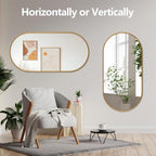 Oval Full Length Mirror, Ultra-Clear Explosion-Proof Dressing Mirror, Simple - Image 7