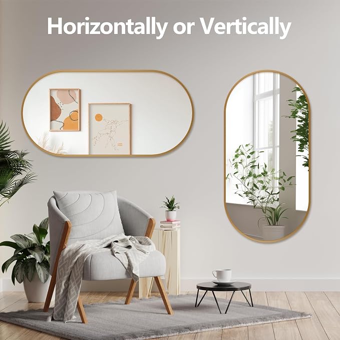 Oval Full Length Mirror, Ultra-Clear Explosion-Proof Dressing Mirror, Simple - Image 7