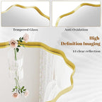 Round Wavy Mirror, 30 Inch Metal Frame Circle Mirror, Round Wall Mounted - Image 3