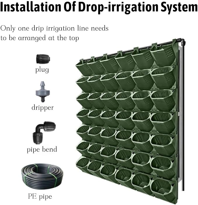 36 Pockets Living Wall Planter Indoor, Self Watering Wall Hanging Planters - Image 3