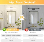 Combuh Modern Bathroom Vanity Light Fixtures Above Mirror Soft Shadow Free - Image 2