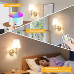 YHCDLAMP Battery Operated Wall Sconces Set of Two, Rechargeable Wireless Wall - Image 7