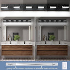 SineRise LED Modern Bathroom Vanity Light Fixtures, Matte Black Modern Acrylic - Image 3