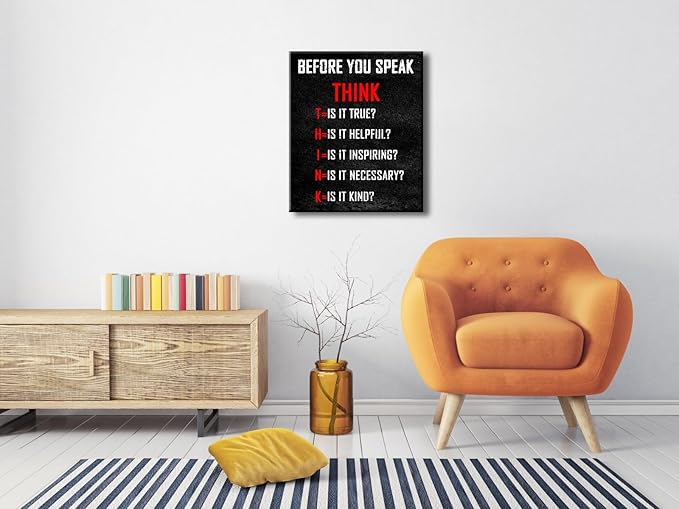 Pyradecor Large Motivational Think Before You Speak Classroom Positive Quotes - Image 4