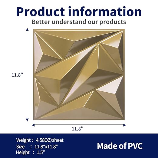 Art3dwallpanels 33 Pack 3D Wall Panel Diamond - Image 6