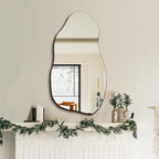 TRAHOME 32'' x 18'' Irregular Asymmetrical Wall Mirror - Image 5