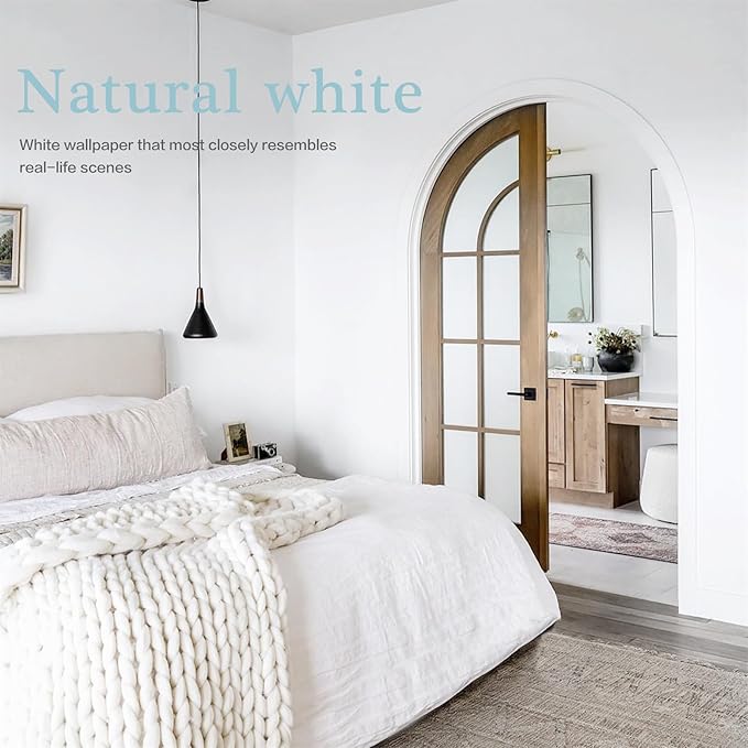 Dimoon 17.7''x78.7'' Peel and Stick Wallpaper White Contact Paper - Image 7