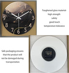 Black and Gold Wall Clocks Battery Operated 14 Inch Wall Clock Silent Non - Image 7