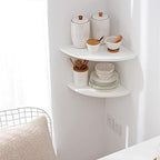 Corner Shelves, Floating Corner Shelf, Round End Wall Mount - Image 4