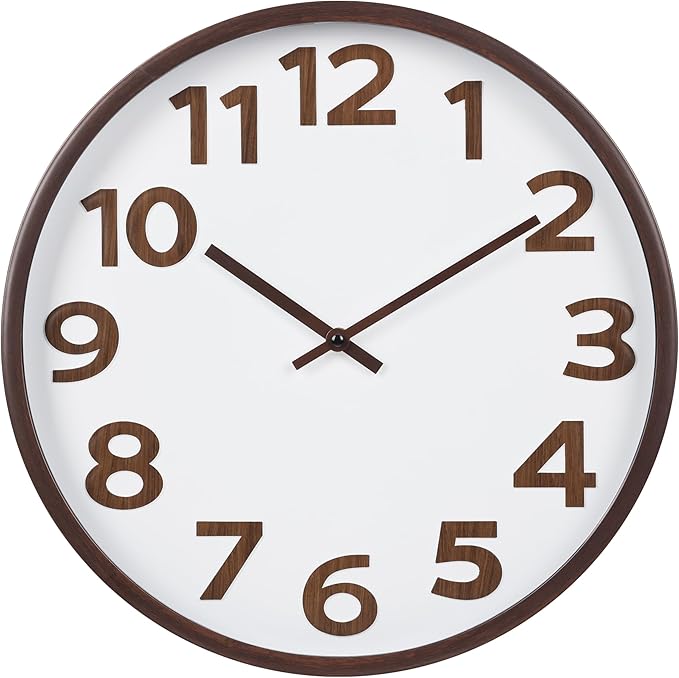 Modern Wood Farmhouse Wall Clock 16 Inch Large Vintage Wall Clocks Battery by HorizentWallClock
