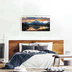 Grand Teton Mountain Wall Art National Park Posters Sunset Oxbow Bend Scenery - Image 2
