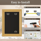 Syndra White Wood Frame Bathroom Mirror, Waterproof Slim Deep Frame, - Image 9