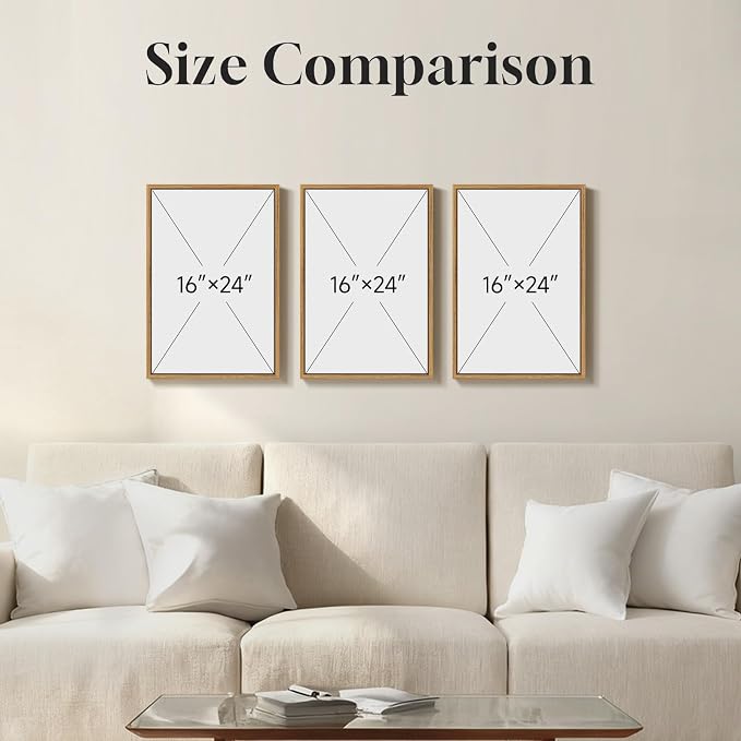 3 Piece Large Framed Floral Sunflower Wall Art - Image 8