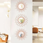 3 Pack Metal Mirrors for Wall Sunburst Wall Mirrors Home Décor Decorative - Image 5