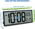 WallarGe 14.5'' Large Digital Wall Clock Battery Operated - Image 5