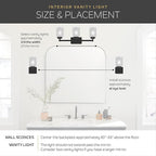 Kichler 24" 3-Light Vanity Bath Light in Chrome, Modern Bathroom Light - Image 13