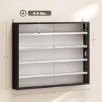 HOMCOM 5-Tier Display Cabinet, Glass Door Cabinet - Image 3