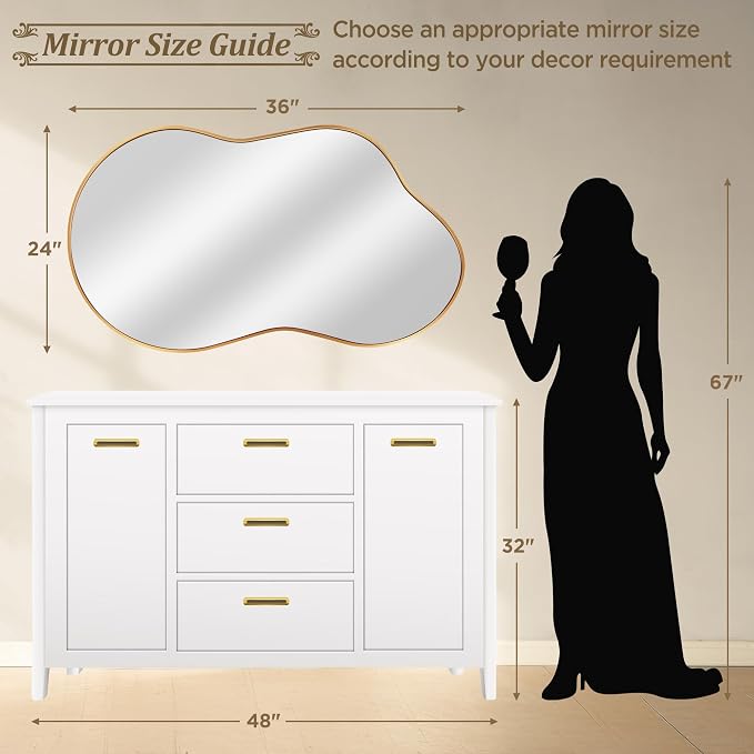 Dorlicecass Irregular Wall Mirror - Image 4
