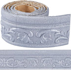 CRASPIRE 82 x 3 Crown Molding Peel and Stick 3D Flexible Foam Wall Trim Silver by CRASPIRE