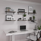 WOPITUES Wood Floating Shelves Set of 6, Shelves - Image 7
