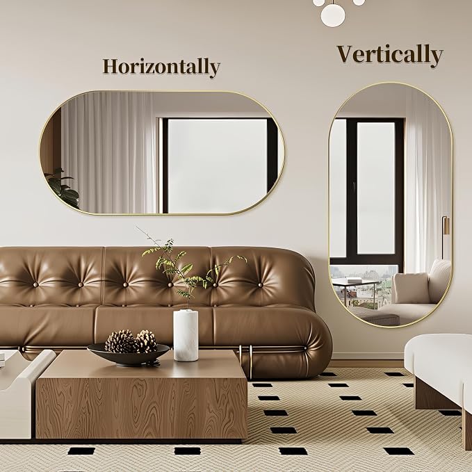 Oval Full Length Mirror, Ultra-Clear Explosion-Proof Dressing Mirror, Simple & - Image 7