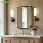MOKATNG Wall Sconces Set of Two, Matte Black Bathroom Sconces - Image 6