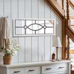 Farmhouse Mirror for Wall Decor: 43.3" x 17.7" Large Rustic Windowpane Mirrors - Image 6