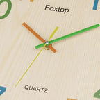 Foxtop 14 Inch Kids Wall Clock Silent Non-Ticking Battery Operated Colorful - Image 8