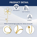 4 Pcs Heavy Duty Decorative Wall Hooks, Creative Flower Shaped Wall Mounted Hook - Image 3