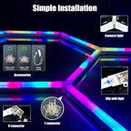 25Pack RGB 5 Hexagon LED Garage/Wall Lights, RGB 358 Kinds of Changes Dimmable - Image 8