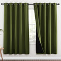 NICETOWN 100% Blackout Window Curtain Panels, Olive Green, 2 Pieces, 70-inch by NICETOWN