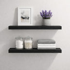 BGMG Wood Floating Shelves for Wall 24 inch, Solid Wood Wall Mount Shelves for by BGMG