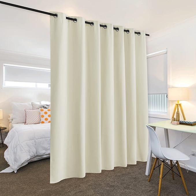 RYB HOME Blackout Curtains Room Divider, Total Privacy Wall Divider Screens - Image 3