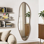 Irregular Full Length Mirror, Large Asymmetrical Wall Mirrors by TheiaMo