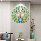 Large Peacock Wall Clock Silent Non-Ticking, 3D Creative Luxury Decorative Wall - Image 4