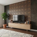 WoveN SounD Artisan Acoustic Wall Panels, 16 Pack 12x12 Inch, PVC Wood Grain - Image 7