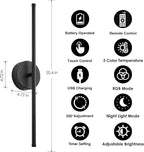 KARTOOSH Battery Operated Wall Sconces Set of Two, - Image 5