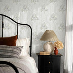Ismoon Vintage Peel and Stick Wallpaper Floral Contact Paper Boho White and - Image 7