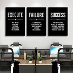 Framed Canvas Wall Art Success Quote, Office Wall Art, Positive Motivational - Image 7
