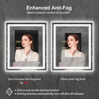Lighted Mirror, 30x36 Inch Gradient Front and Backlit LED Mirror, 3 Colors - Image 6