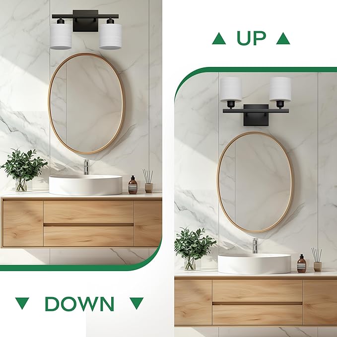PARTPHONER Bathroom Light Fixtures, Bathroom Lighting Fixtures Over Mirror - Image 7