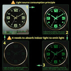 12-inch wall clock, battery powered, - Image 6